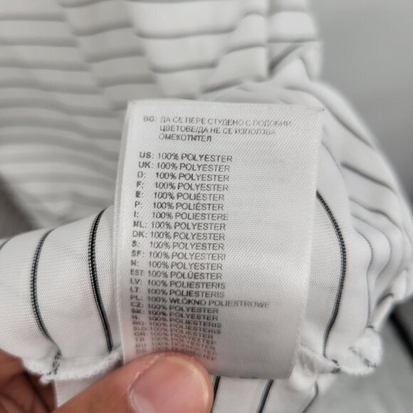 Adidas Climacool Golf Stripe Polo Shirt Big Tall Henley Short Sleeve 2XL Mens - Picture 7 of 16